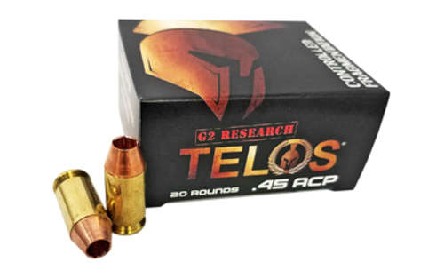 Ammunition G2 Research Telos 45ACP G2R TELOS 45ACP 160GR 20/500 • Model: Telos